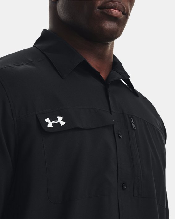 Men's UA Motivator Coach's Button Up Shirt, Black, pdpMainDesktop image number 5